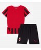 Günstige AC Milan Heimtrikotsatz Kinder 2024-25 Kurzarm (+ Kurze Hosen)